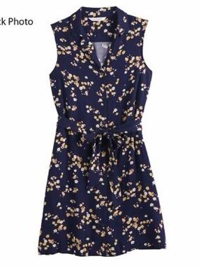 POPSUGAR Navy Blue Floral Midi  Dress